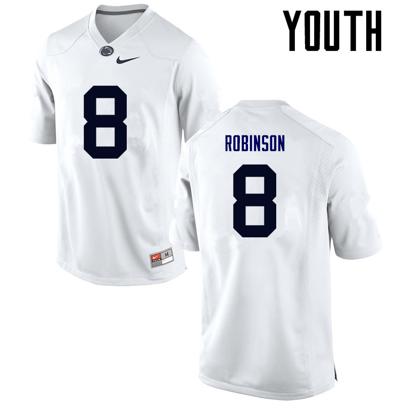 Youth Penn State Nittany Lions #8 Allen Robinson College Football Jerseys-White - Click Image to Close